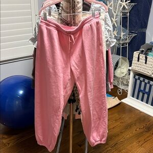 BP Brass Plum Nordstrom Pink Fabric sweatpants 
Oversized for a relaxed fit